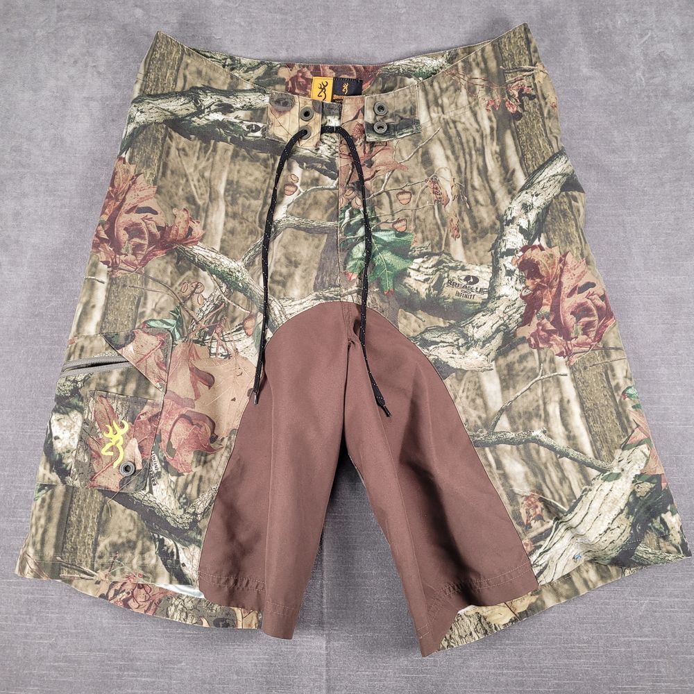 Browning Break-Up Infinity Camo Hunting‎ Board Shorts Size 34